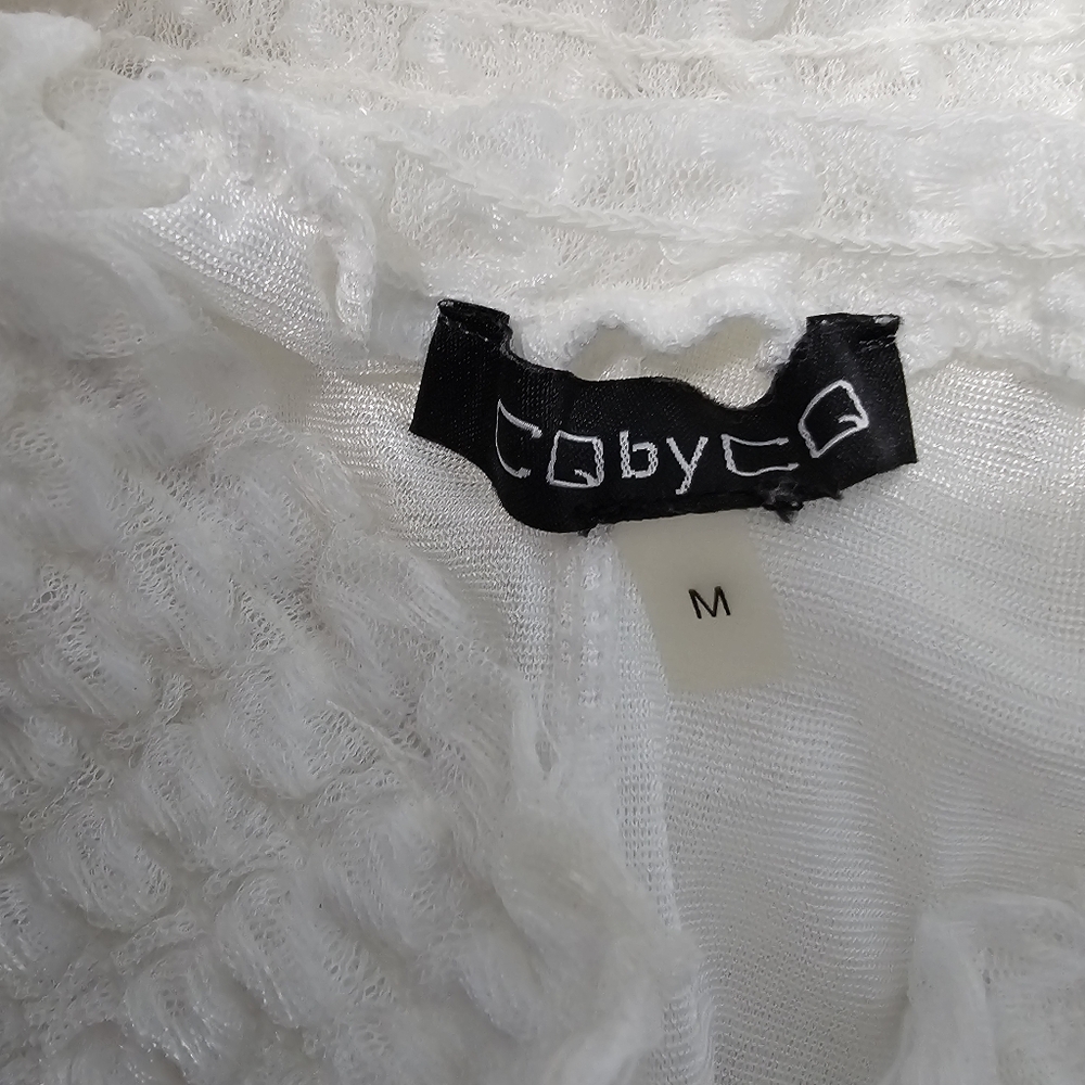 CQ by CQ Lace White Off-Shoulder Ruffle Bell Sleeve Romantic Mini Dress Sz M - Picture 6 of 8
